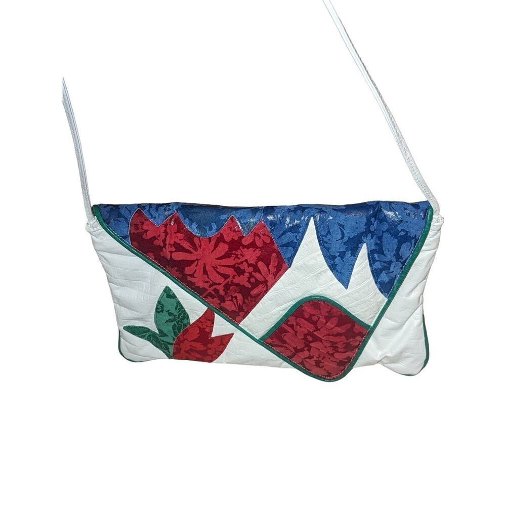 Vintage 80s Real Leather Samir Patchwork Handbag